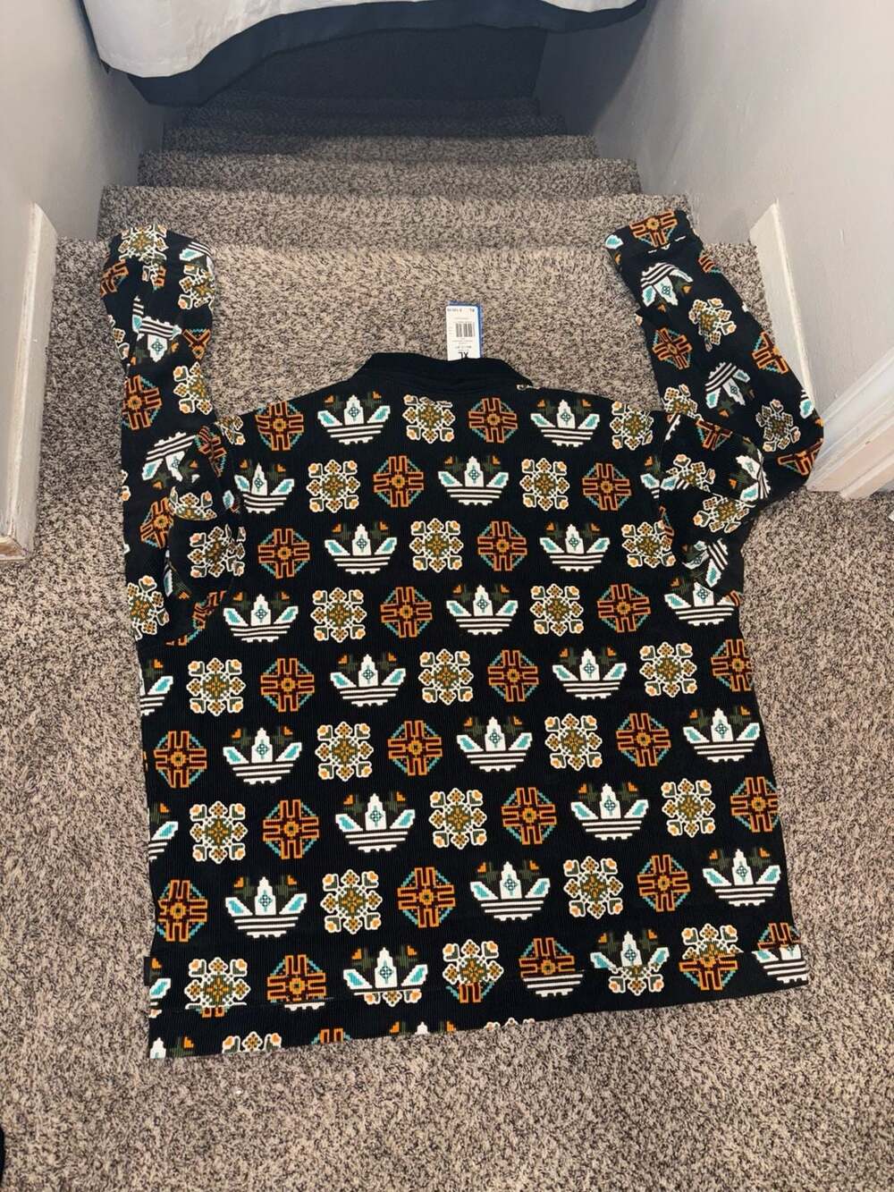 Adidas Originals corduroy Monogram Allover Print Jacket [JY2998]. NWT. XL men’s - Picture 2 of 8